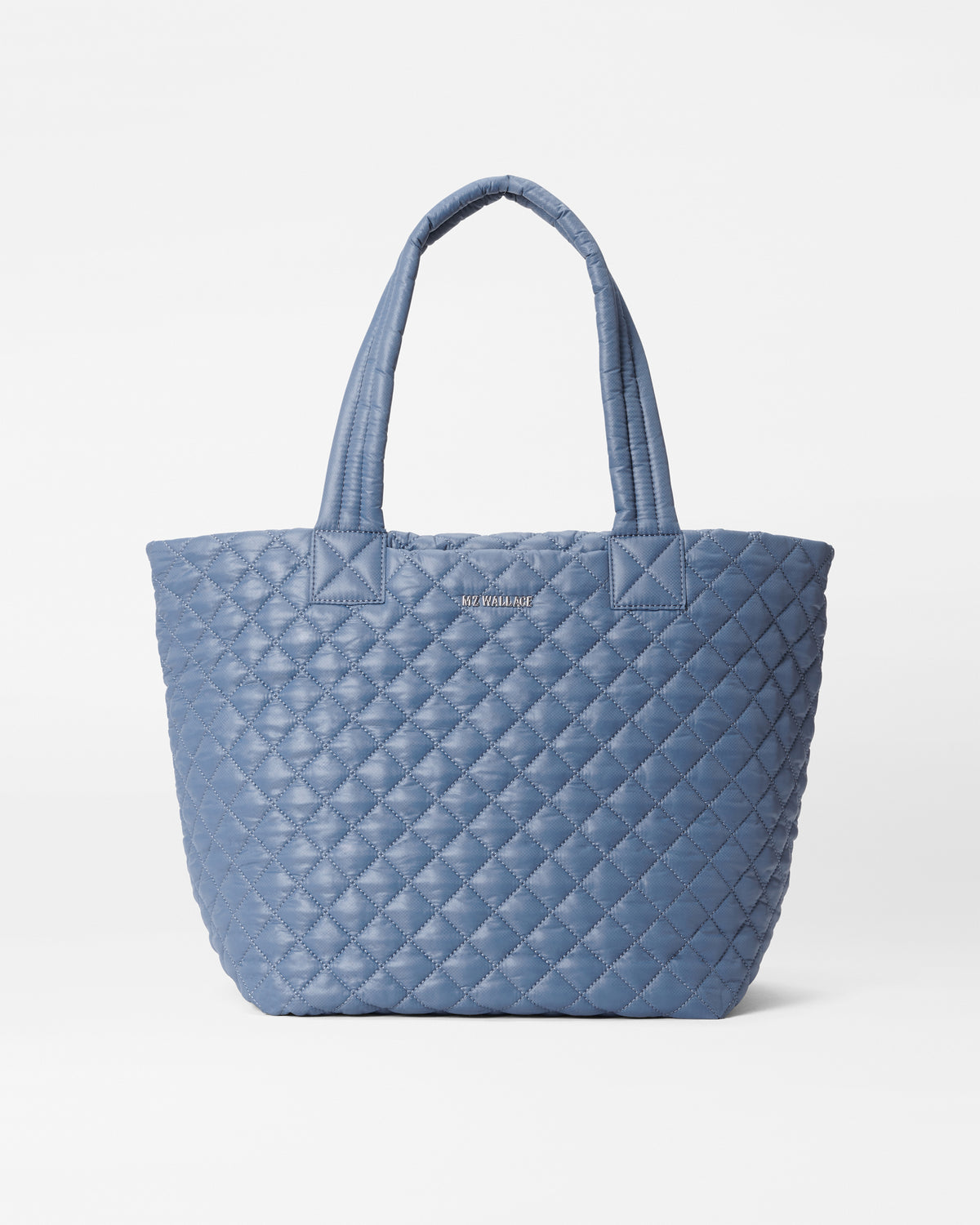 MZ Wallace Silver Blue Large Metro Quatro Tote