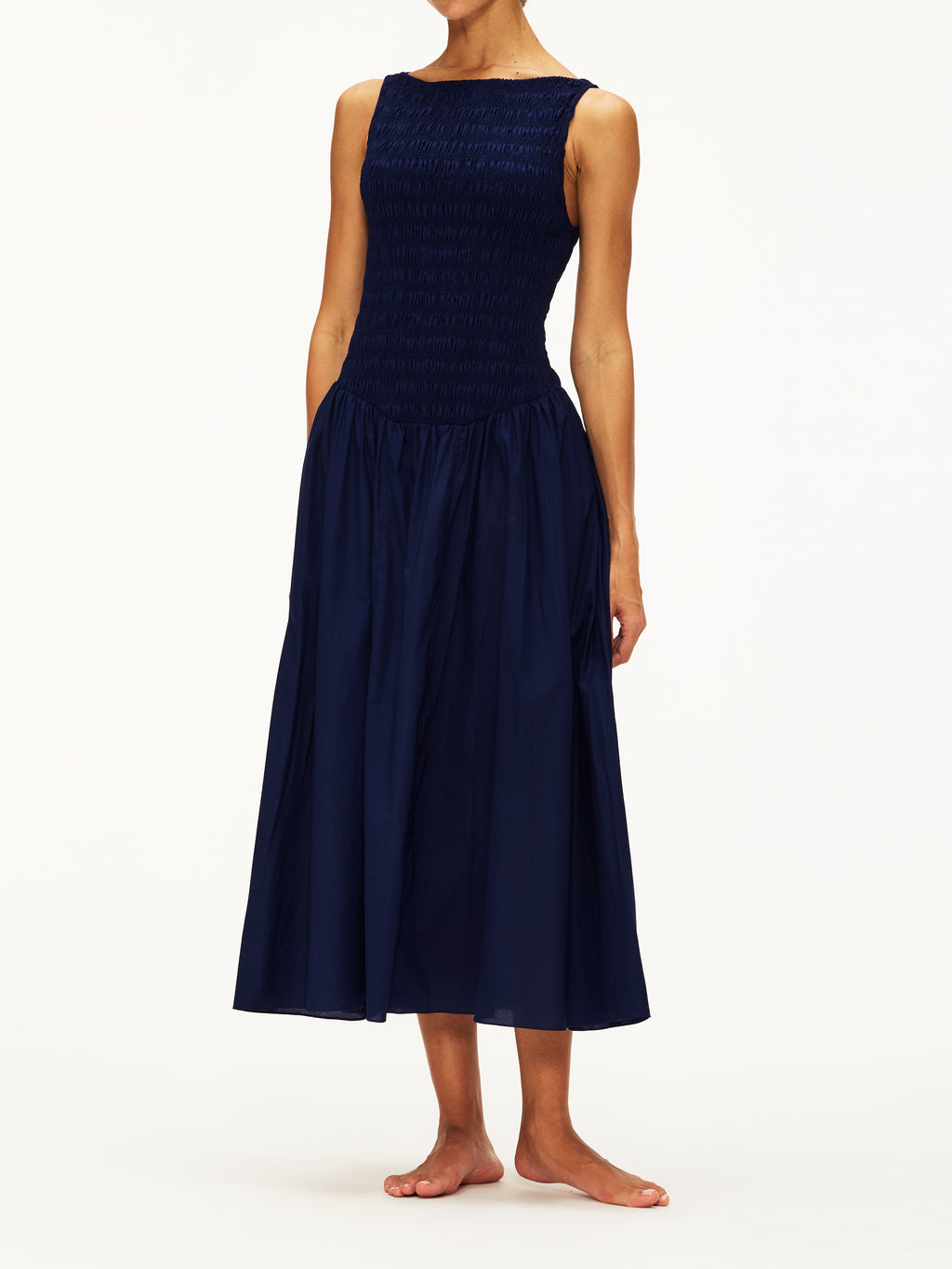 faithfull the brand mustang midi dress Faithfull the Brand Mustang Beige Striped Midi Dress Size US 4
