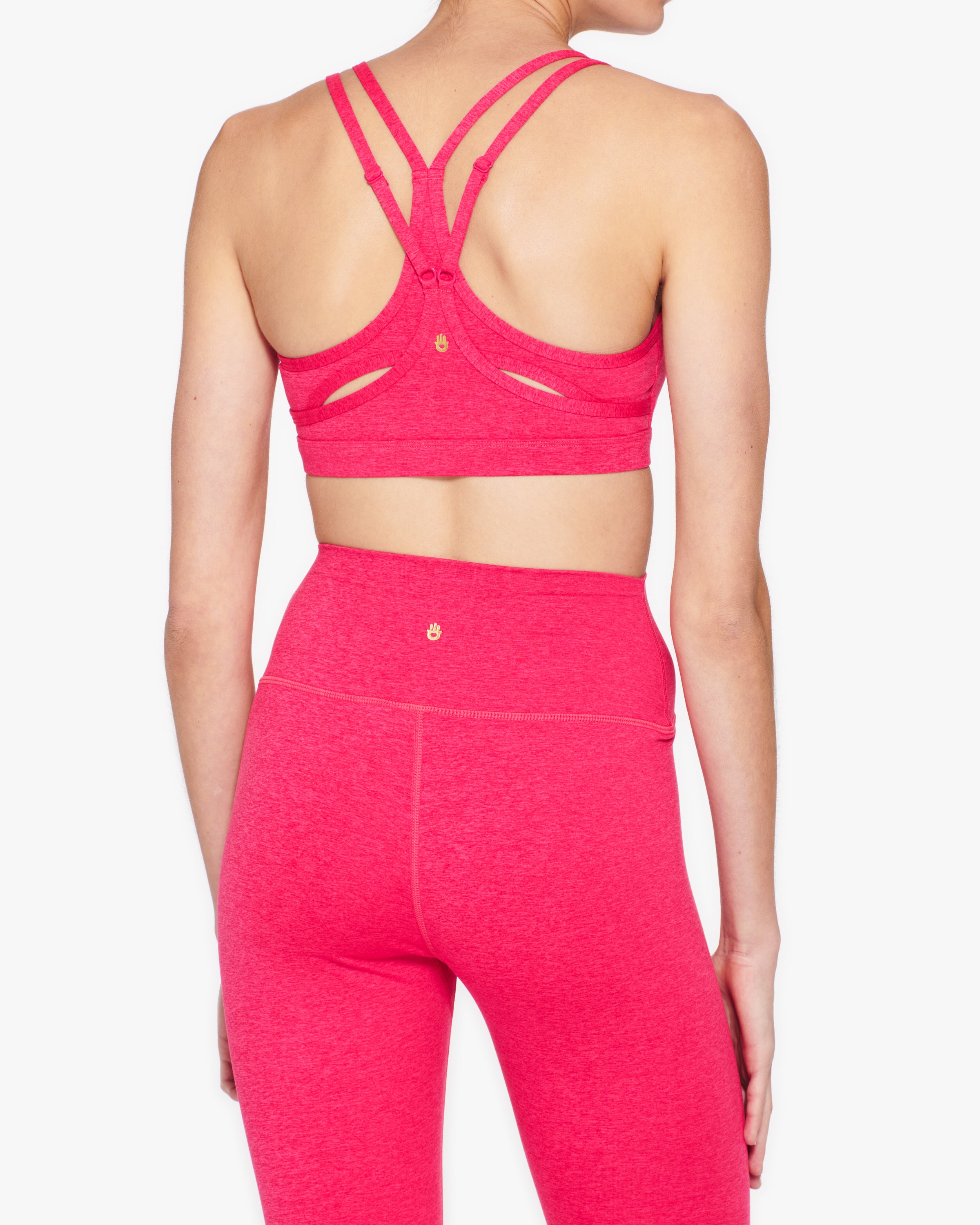 Spiritual Gangster Vibra Tech Heather Racer Back Bra