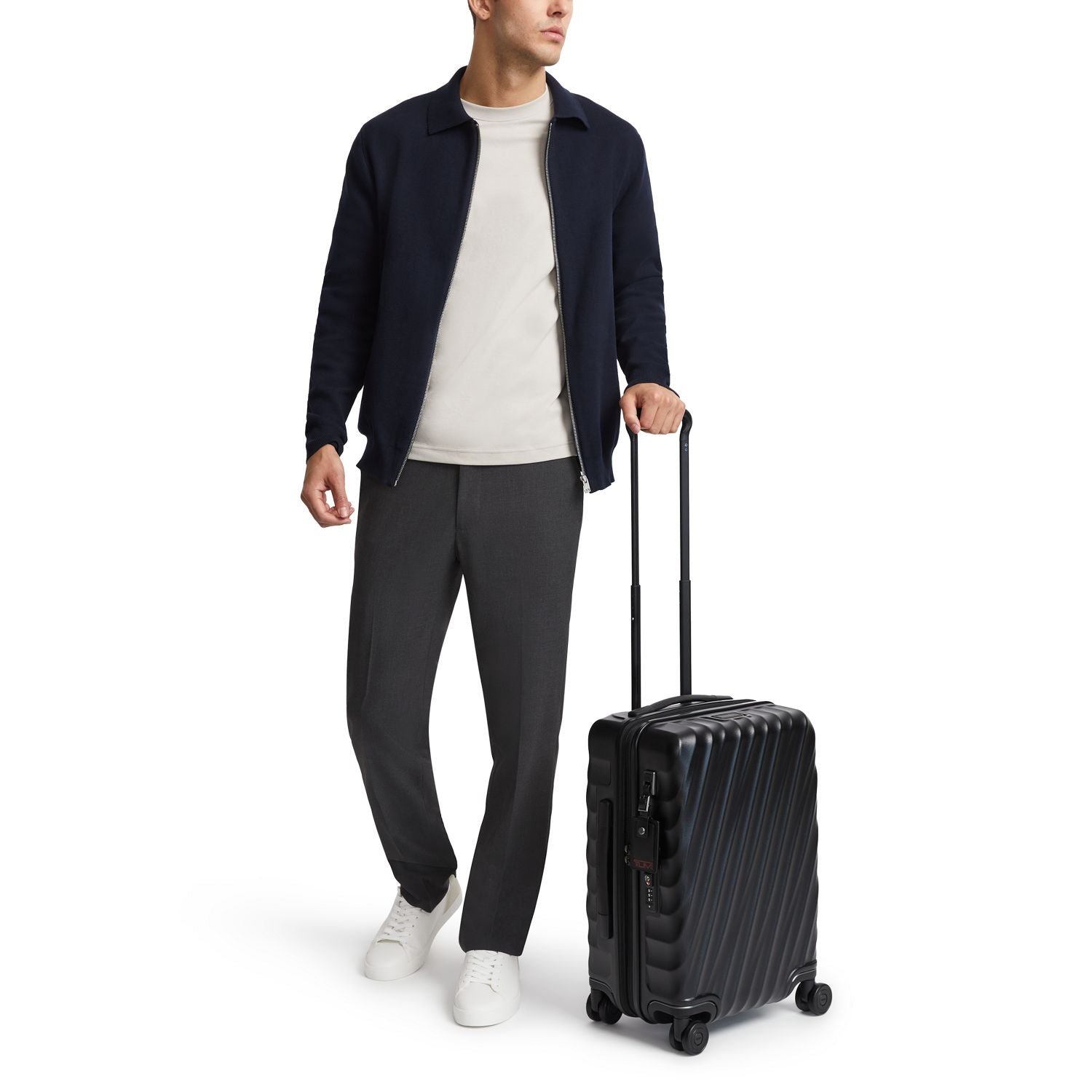 Tumi 19 Degree International Expandable Carry On Black Texture
