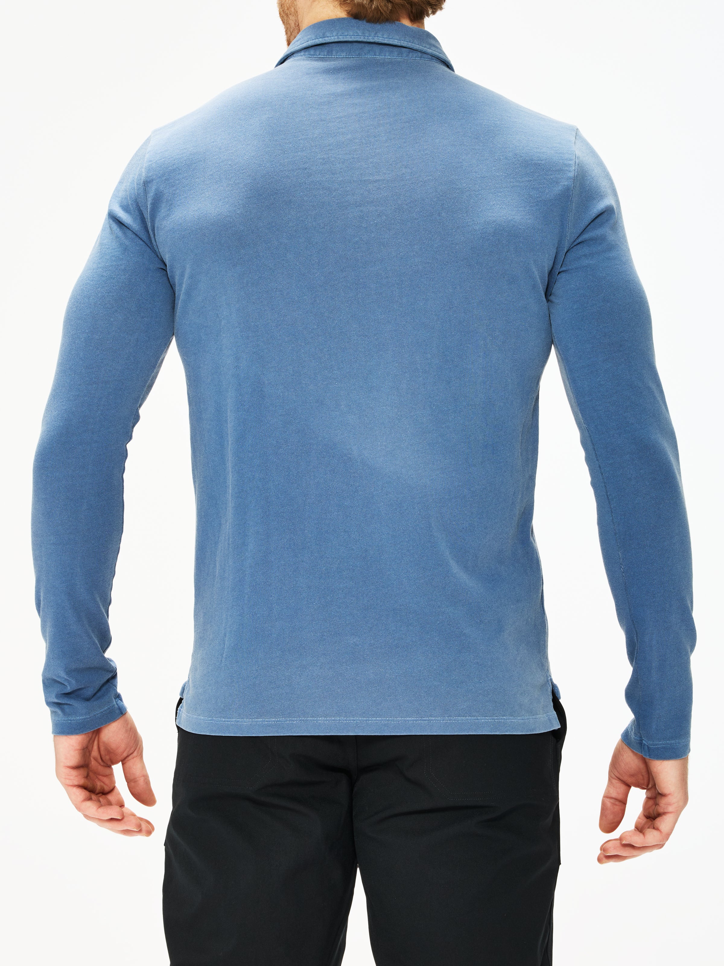 Save Khaki United Organic Recycled Long Sleeve Polo
