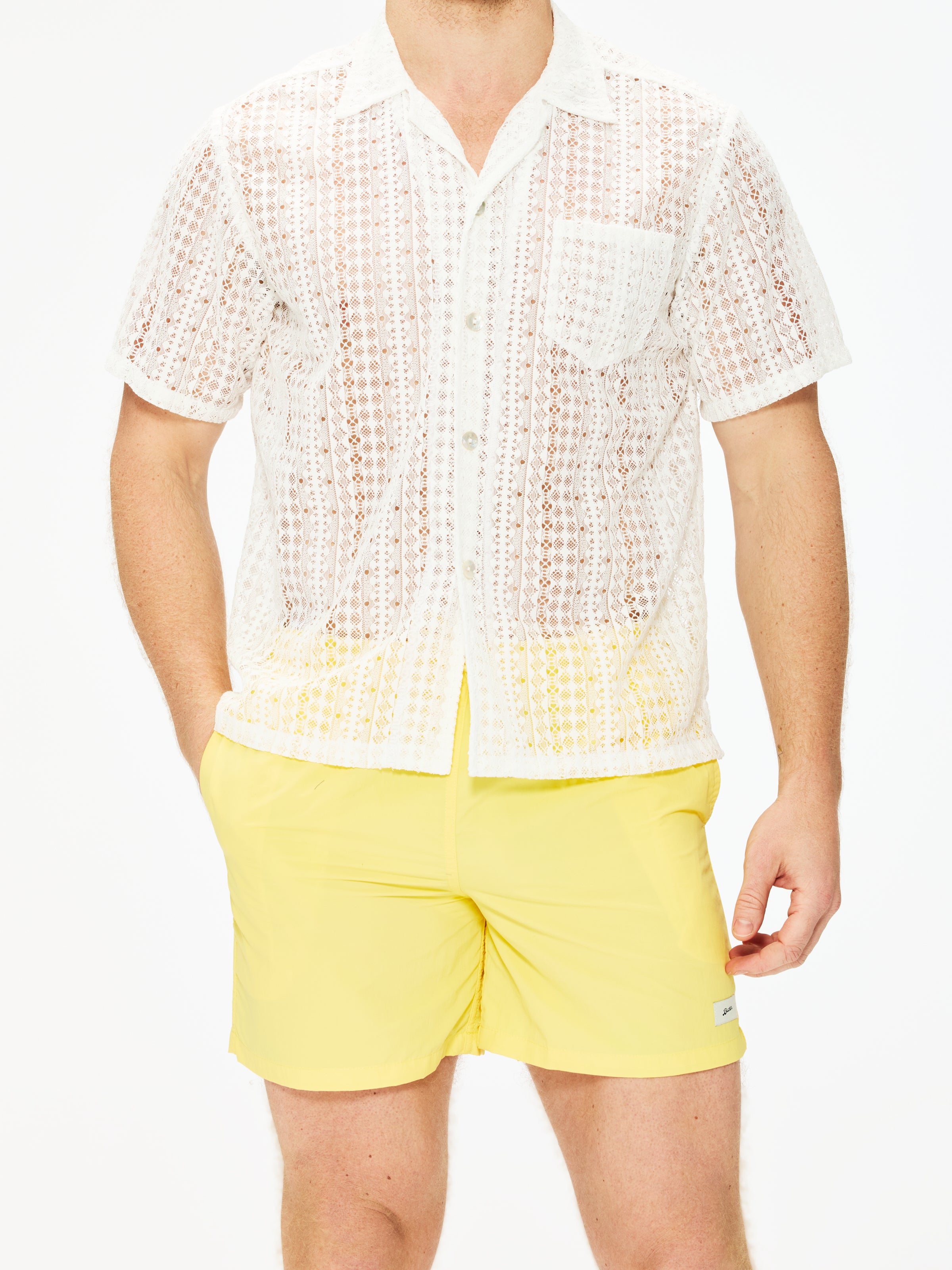 Bather Gonzo Lace Short Sleeve Camp Shirt