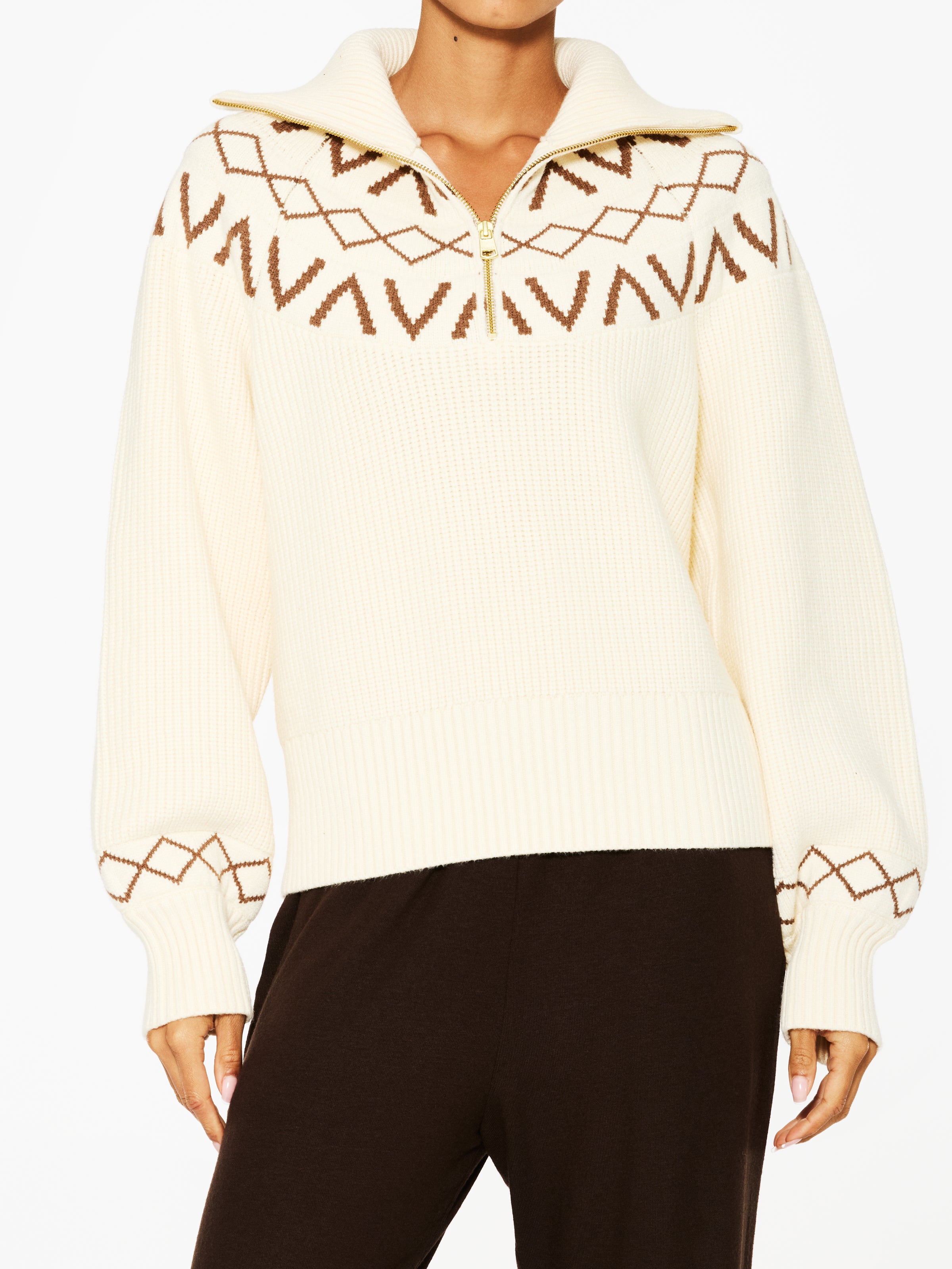 Varley Sigrid Fairisle Half Zip Knit – The Shop at Equinox