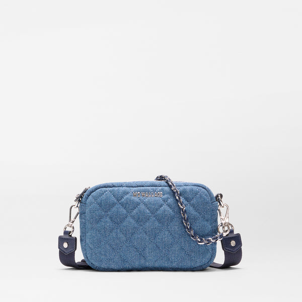 MZ Wallace Mini Crosby Quilted Denim Crossbody Bag – The  display picture 1