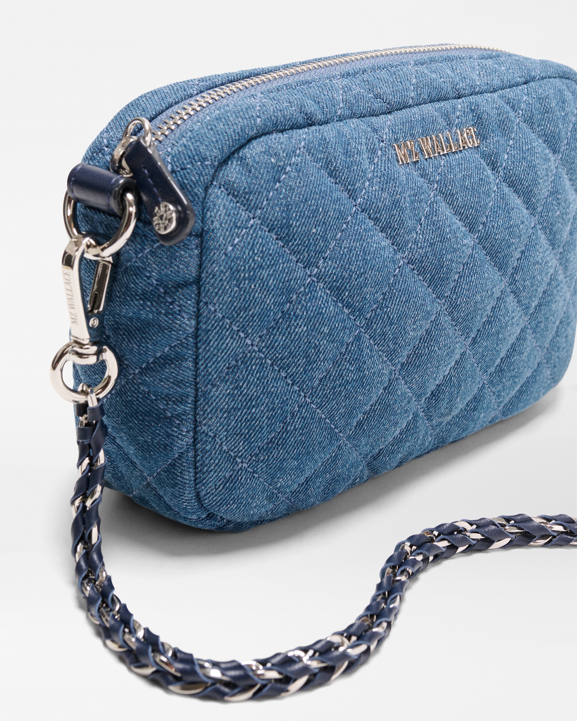 MZ Wallace Mini Crosby Quilted Denim Crossbody Bag – The Shop at
