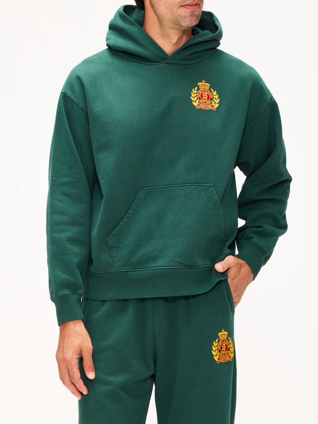 Sporty & Rich Ny Crest Embroidered Hoodie – The Shop at Equinox