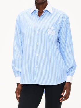 Sporty & Rich NY Crest Oversized Shirt