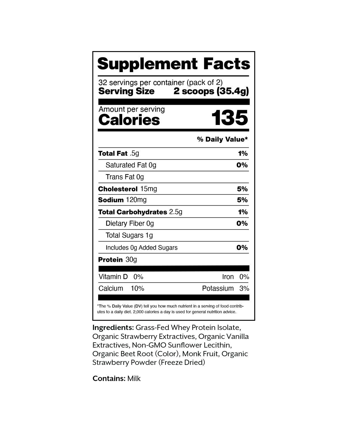 Promix Nutrition Strawberry Milk Whey Protein Isolate Powder