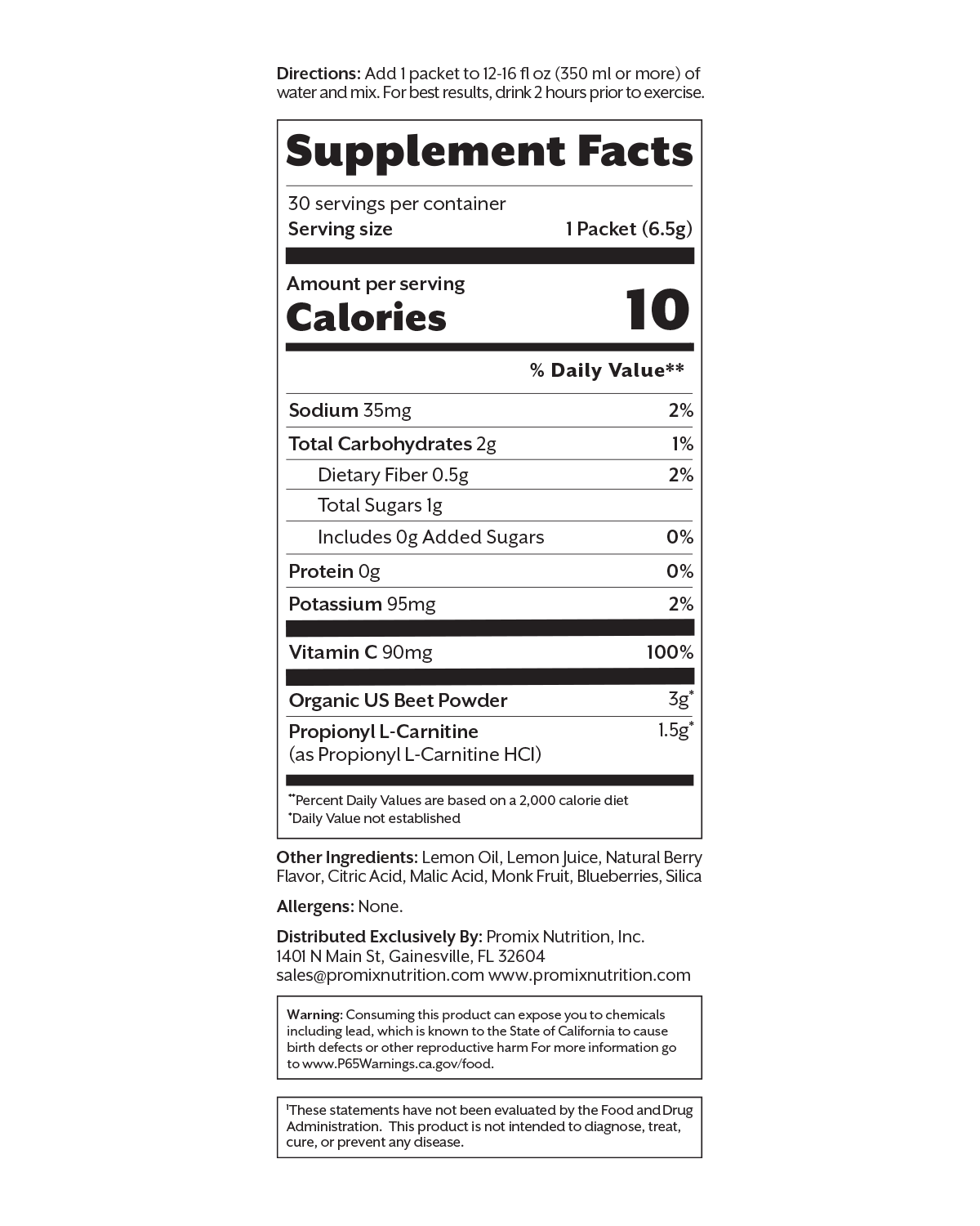 Promix Nutrition Blood Flow Berry Beets