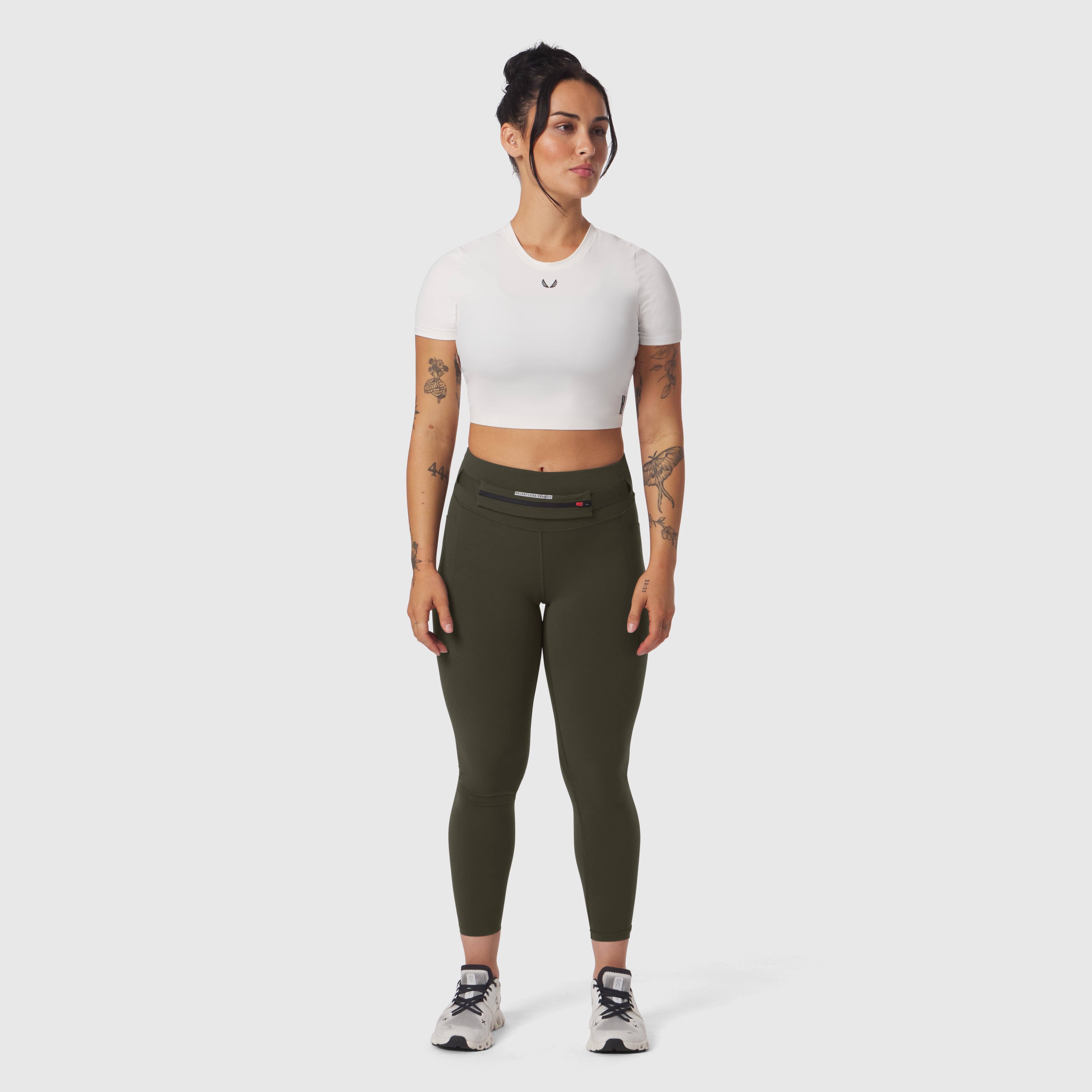 W030. LYCRA® 3-in-1 Legging - Olive