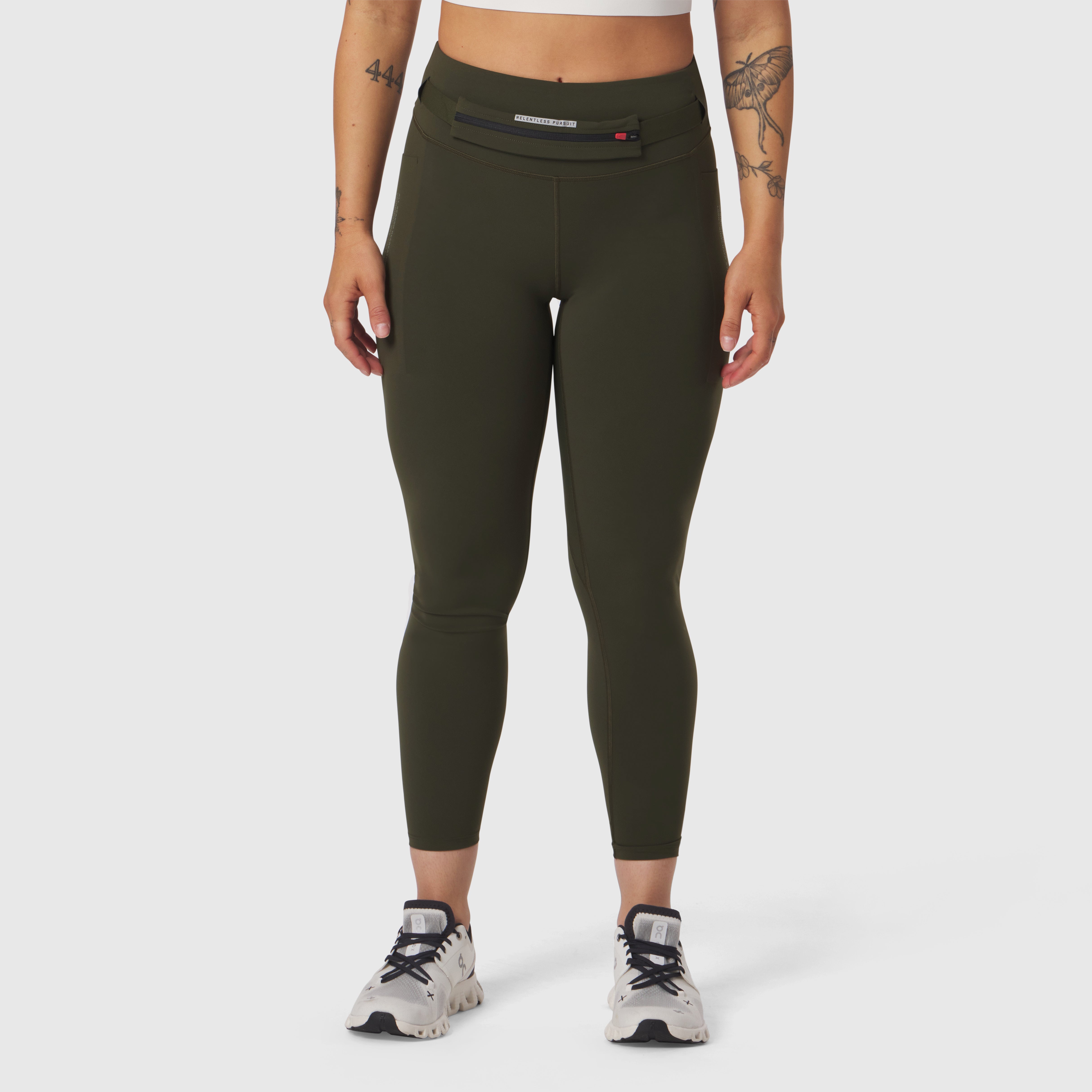 W030. LYCRA® 3-in-1 Legging - Olive