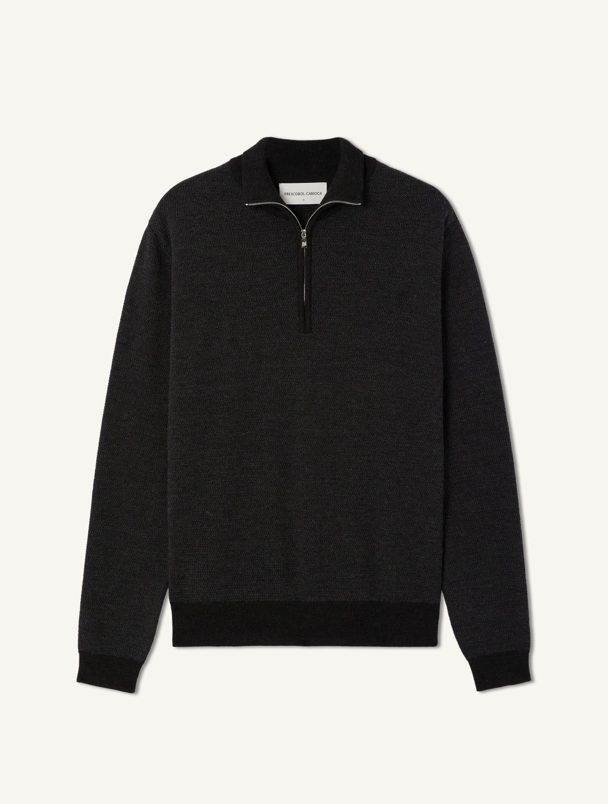 Frescobol Carioca Heitor Merino Quarter Zip Two Tone Ls Sweater