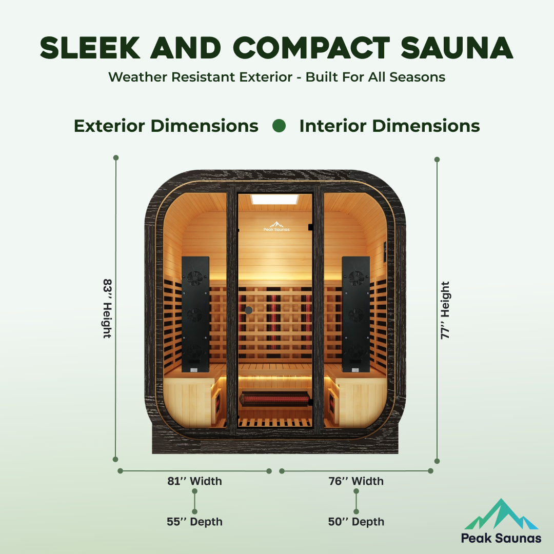 El Capitan 4-Person Outdoor Full Spectrum Infrared Sauna with Full-Body Medical-Grade Red Light Therapy and Smart WiFi App Control