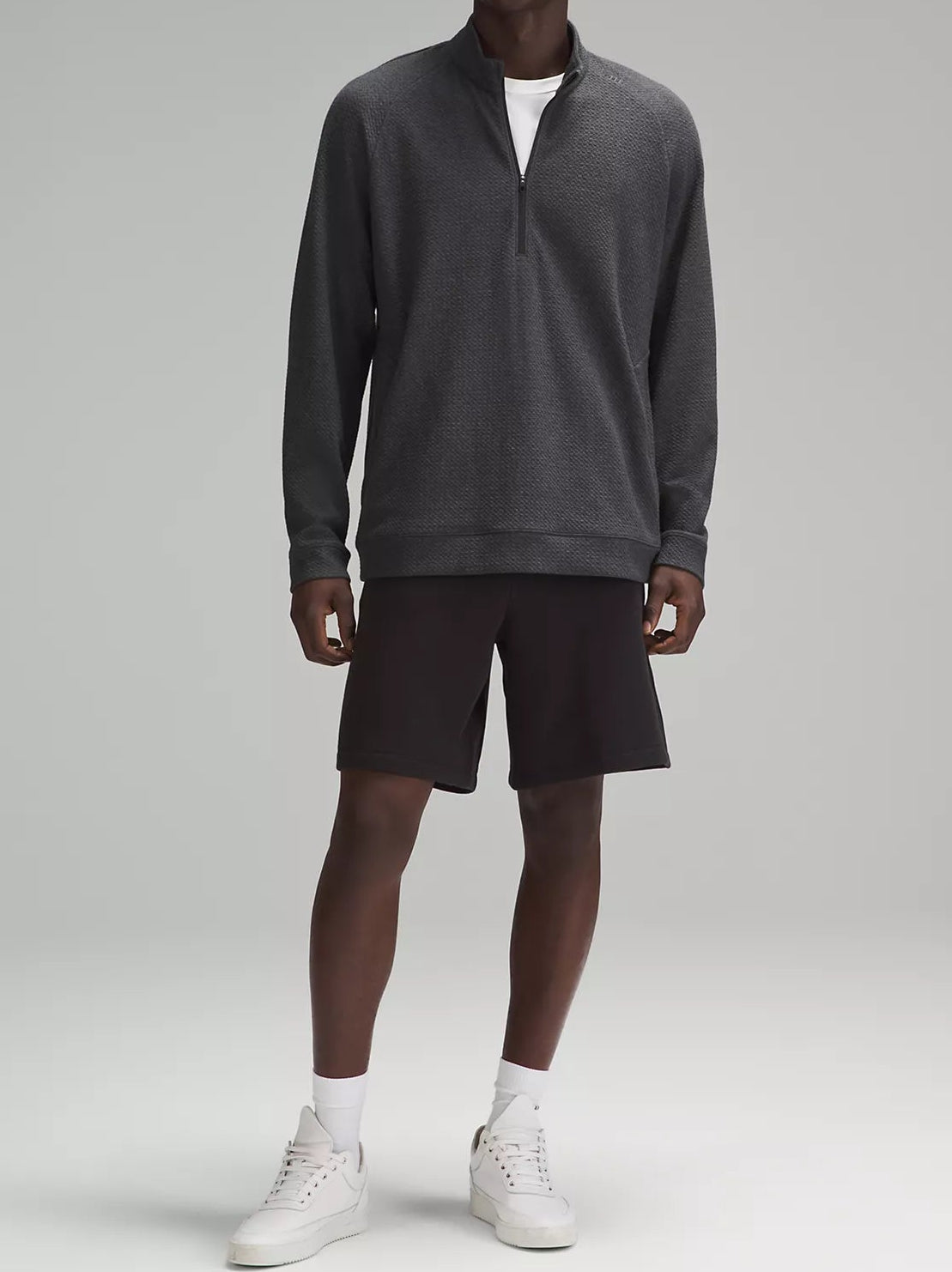 Lululemon Textured Double-Knit Cotton Half Zip