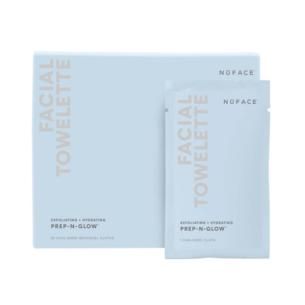 Nuface Prep-N-Glow Cleanse+Exfoliation Cloths - 20-pack