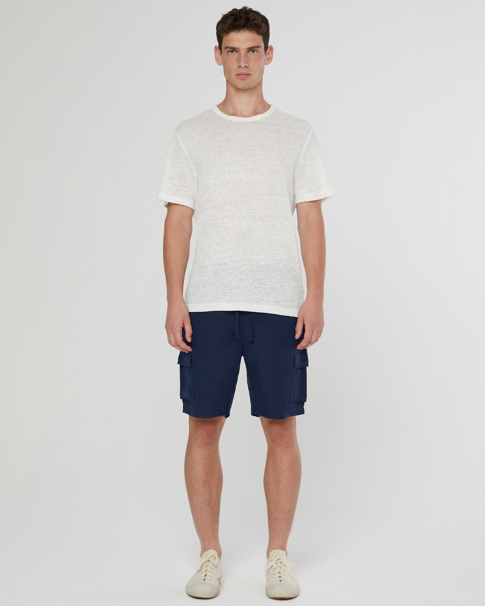 Onia Air Linen Pull-on Cargo Short