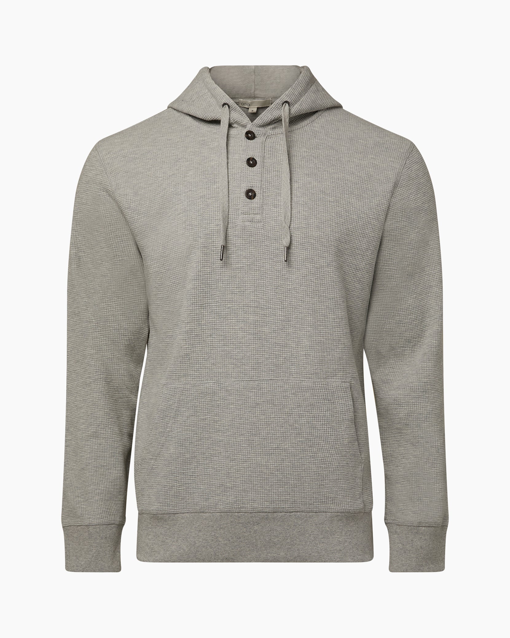 Onia Waffle Half Button Hoodie