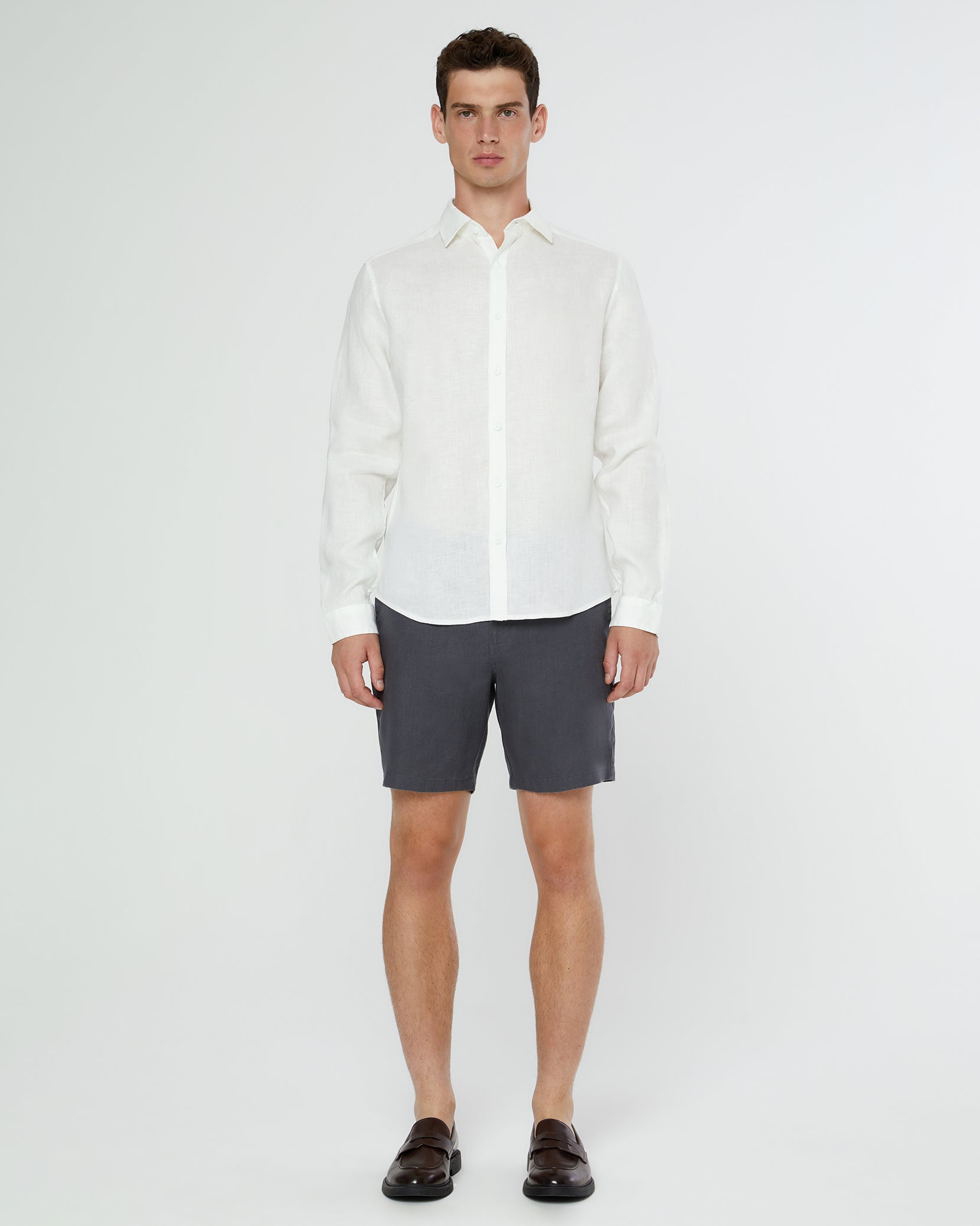 Onia Linen Fixed-Waist Short