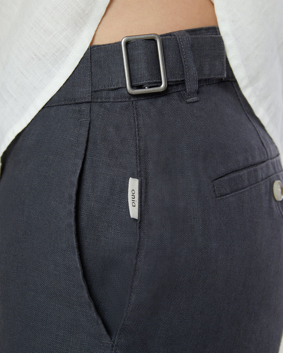 Onia Linen Fixed-Waist Short