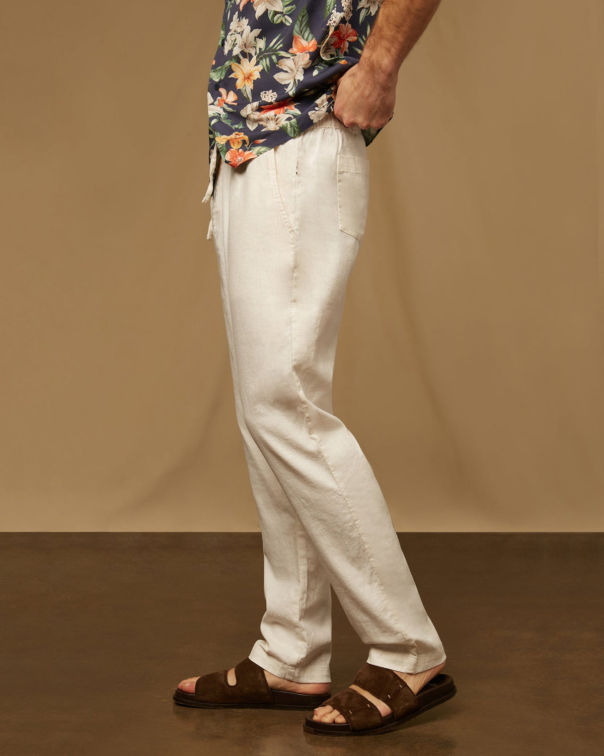 Stretch Linen Pull-On Pant