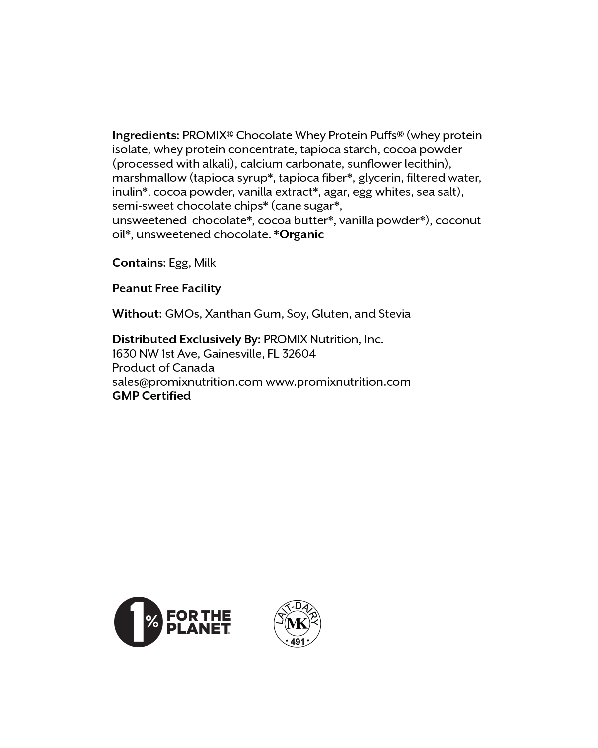 Promix Nutrition Chocolate Chip Protein Puff Bars