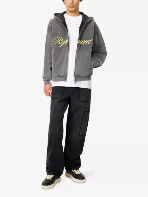 Represent Script Logo Zip Hoodie