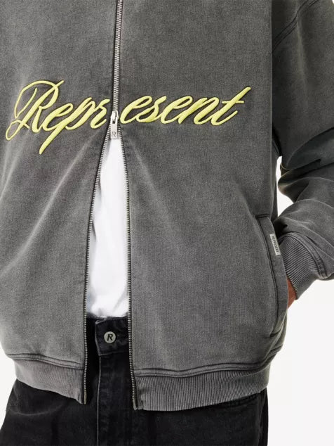 Represent Script Logo Zip Hoodie