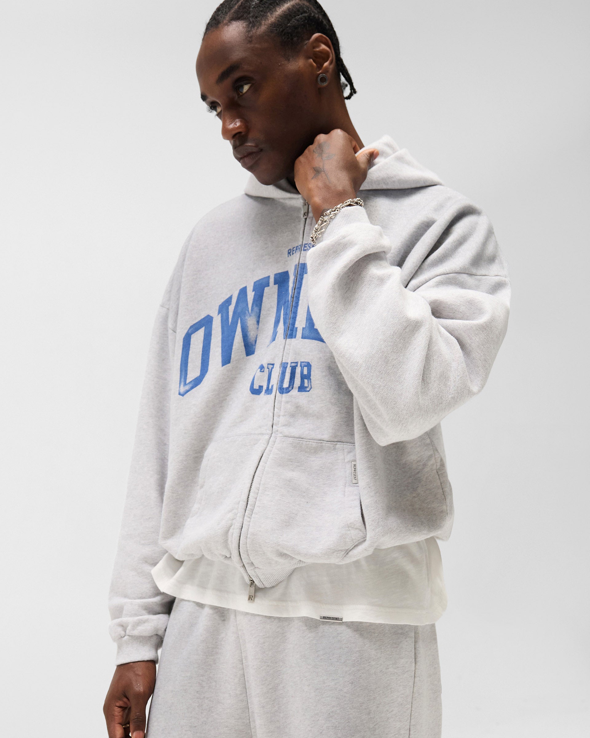 Represent Owners Club Zip Through Hoodie