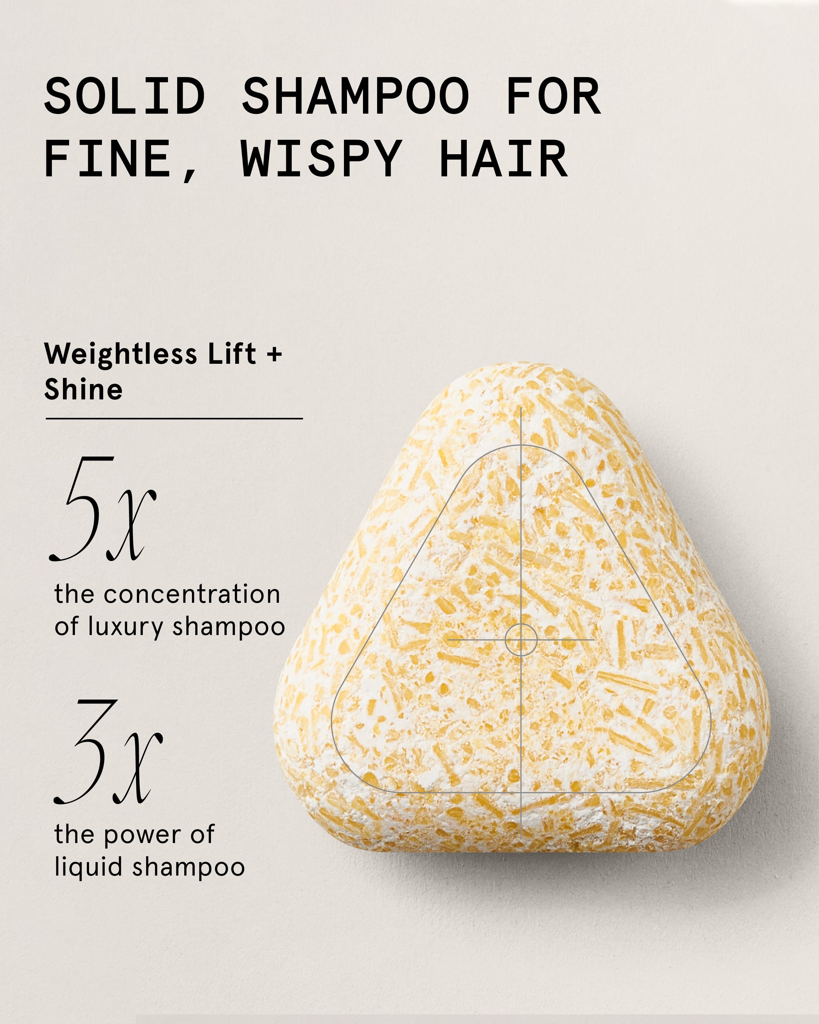 Volume + Shine Shampoo Bar for Fine Hair