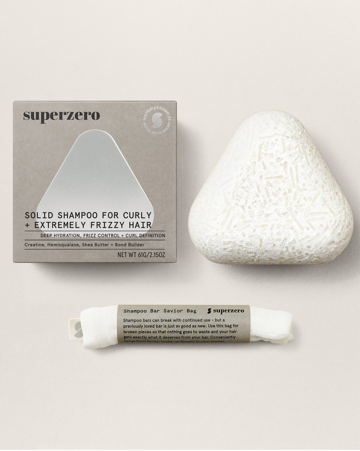 Deep Moisture + Anti Frizz Shampoo Bar for Curly, Coily, Extremely Frizzy Hair