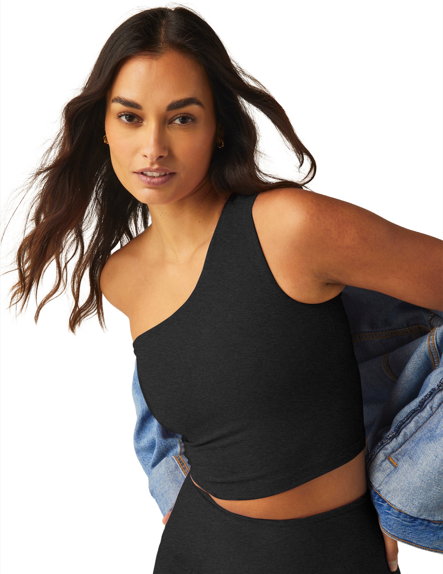 Beyond Yoga Spacedye The Bold Shoulder Cropped Tank