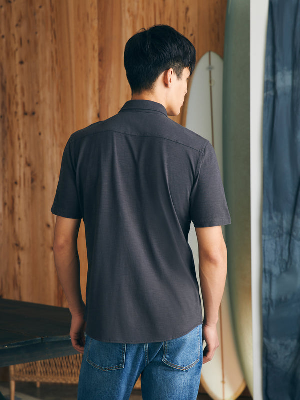 Faherty Short-Sleeve Sunwashed Knit Shirt (Single Pocket)