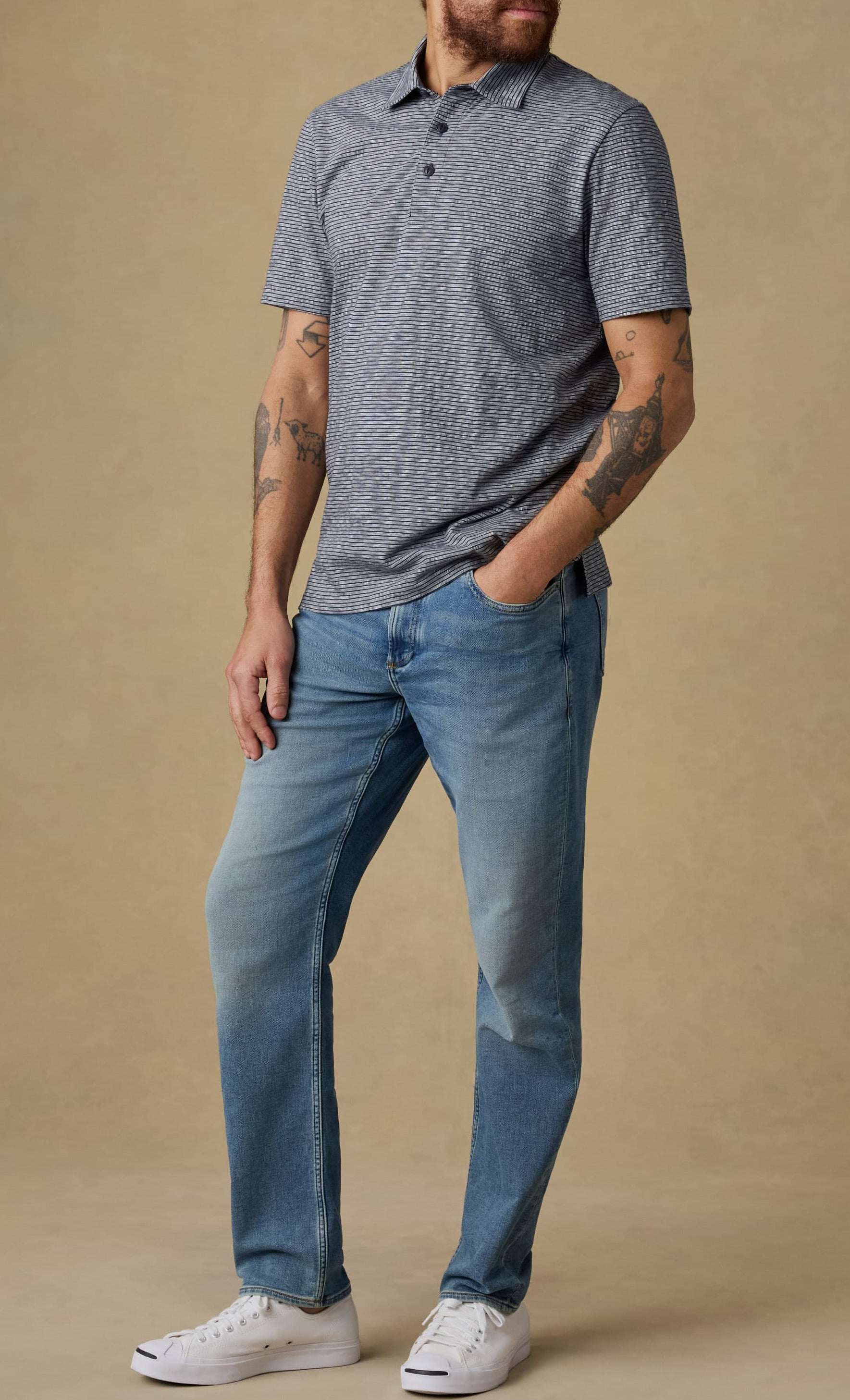 Faherty Sunwashed T-Shirt Striped Polo