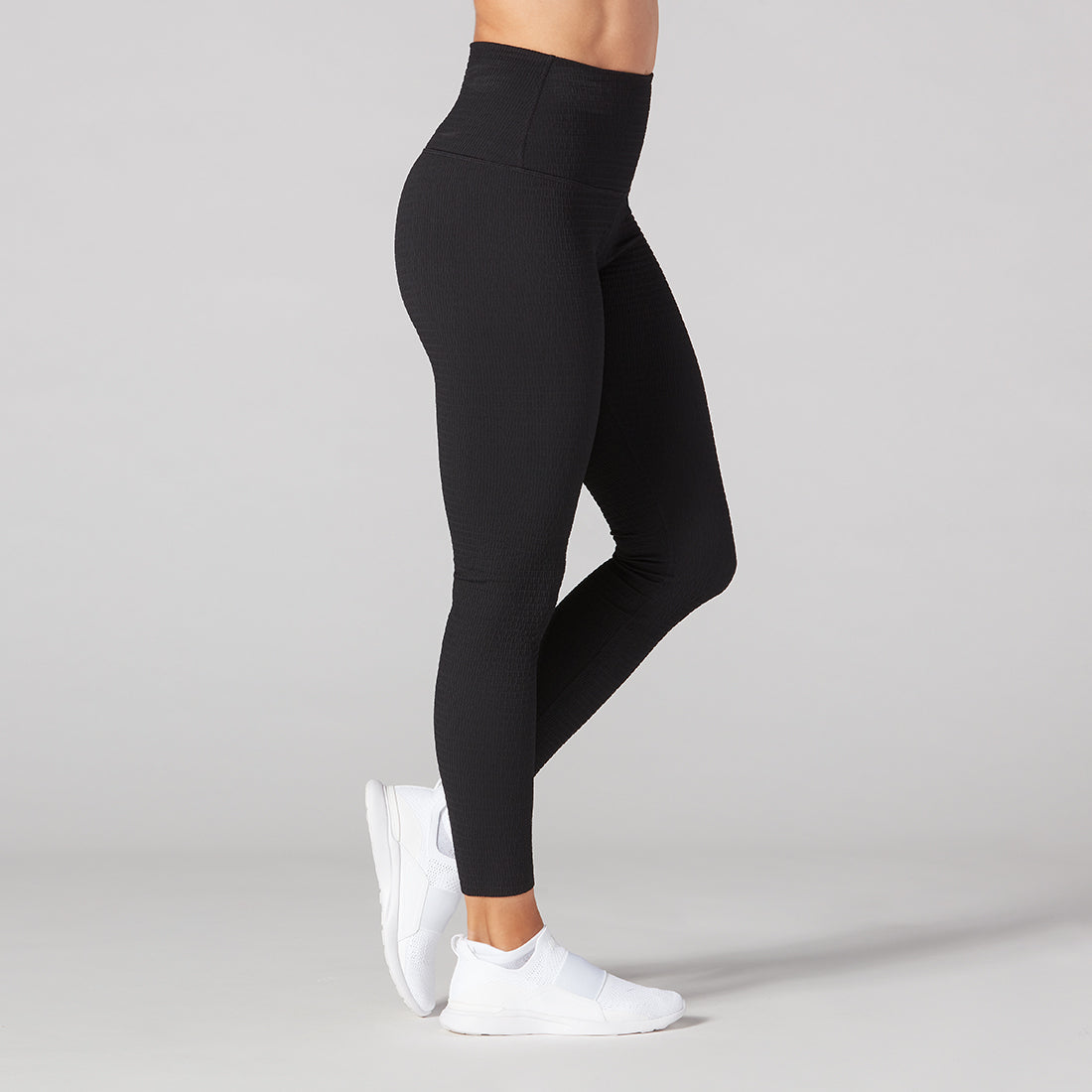 Seersucker High Waisted 7/8 Leggings