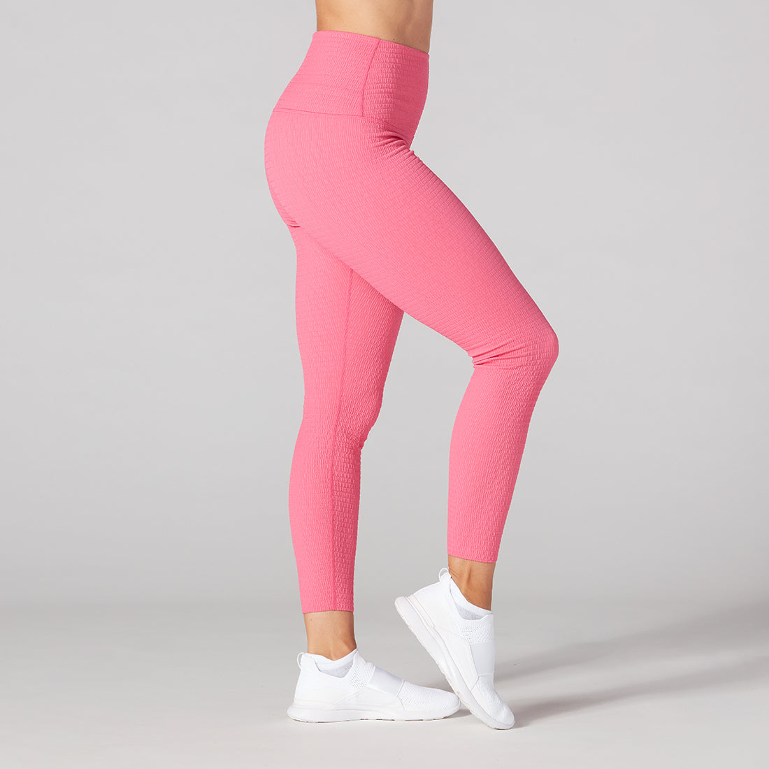 Seersucker High Waisted 7/8 Leggings