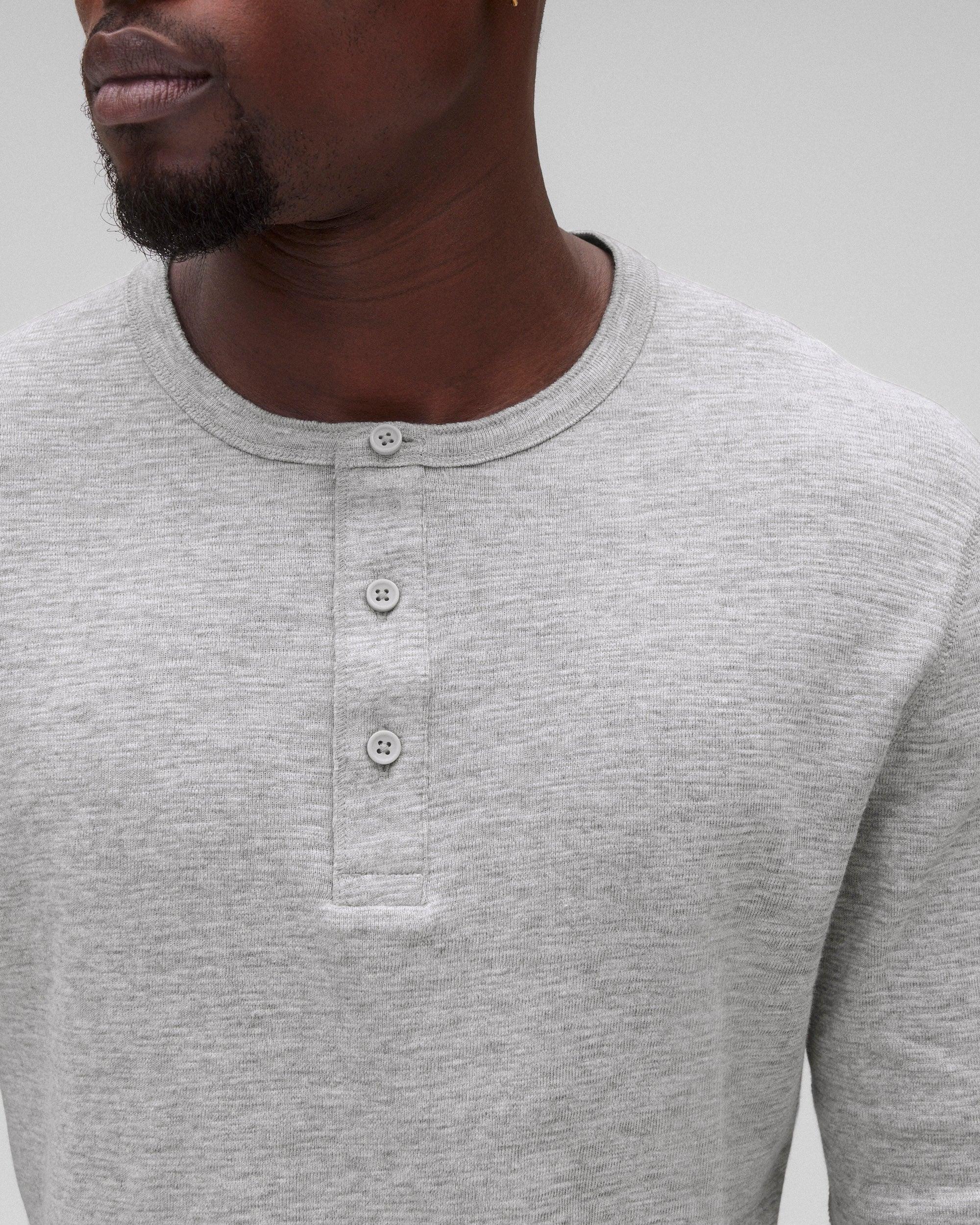 Reigning Champ 1X1 Slub Long Sleeve Henley