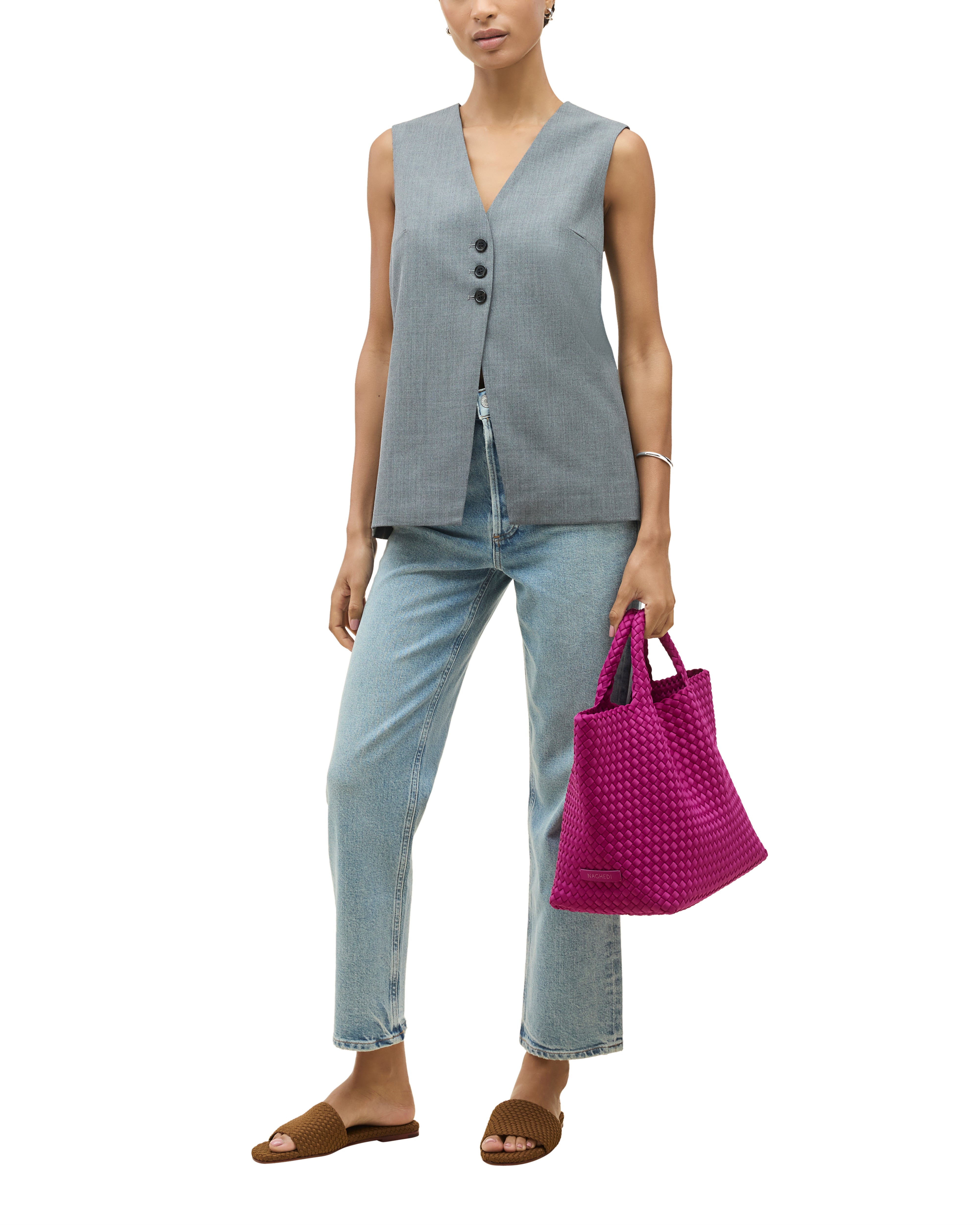 NAGHEDI ナゲディ St. Barths Medium Tote St. Barths Medium Tote | Chocolate