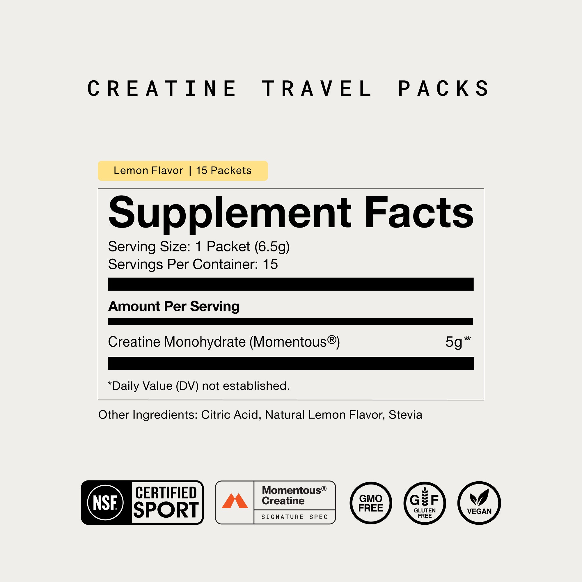 Creatine 15-Travel Packs
