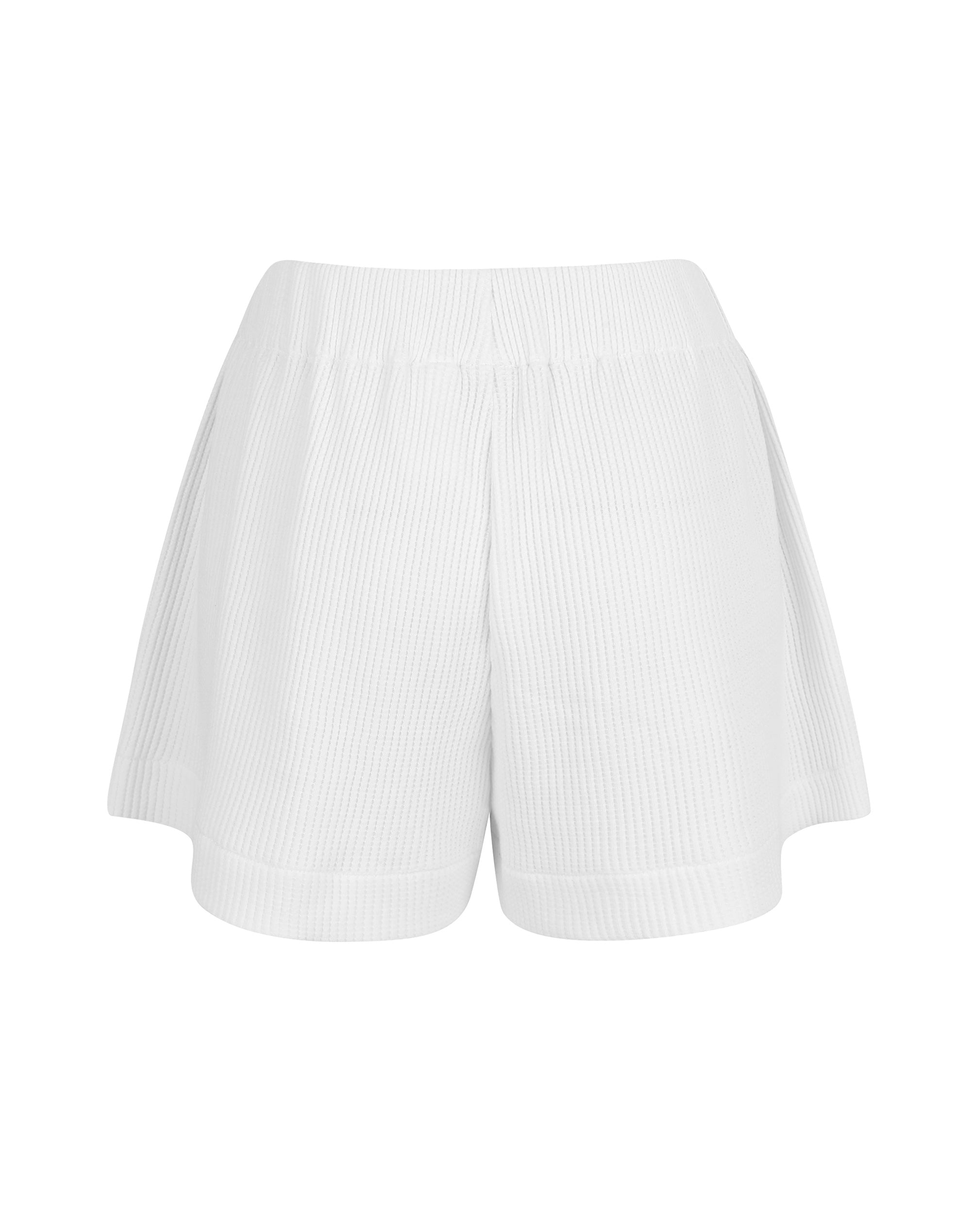 EMMA WAFFLE SHORTS CLOUD WHITE