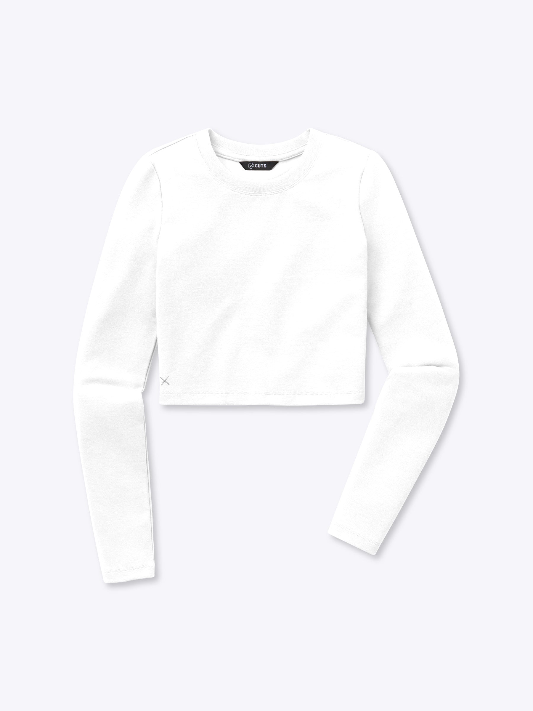 Long Sleeve Tomboy Tee Cropped | Slim-fit Tomboy™ Cotton