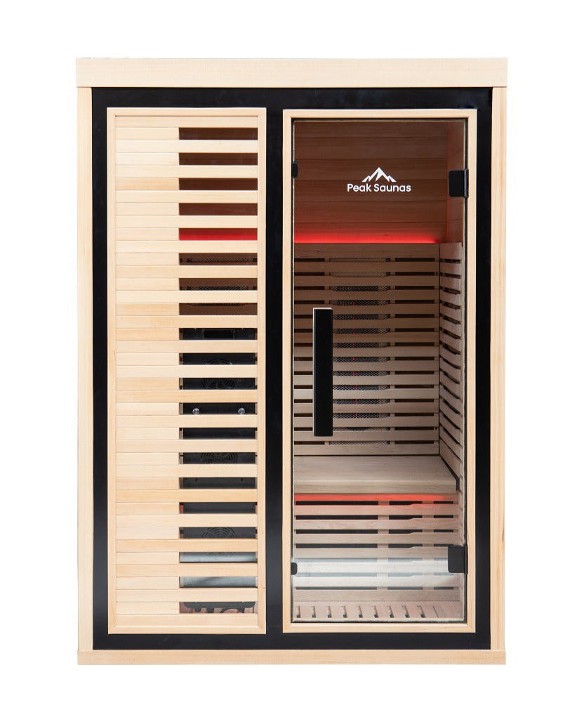 Everest 2-Person Full Spectrum Infrared Sauna with Full-Body Medical-Grade Red Light Therapy & Smart WiFi App Control