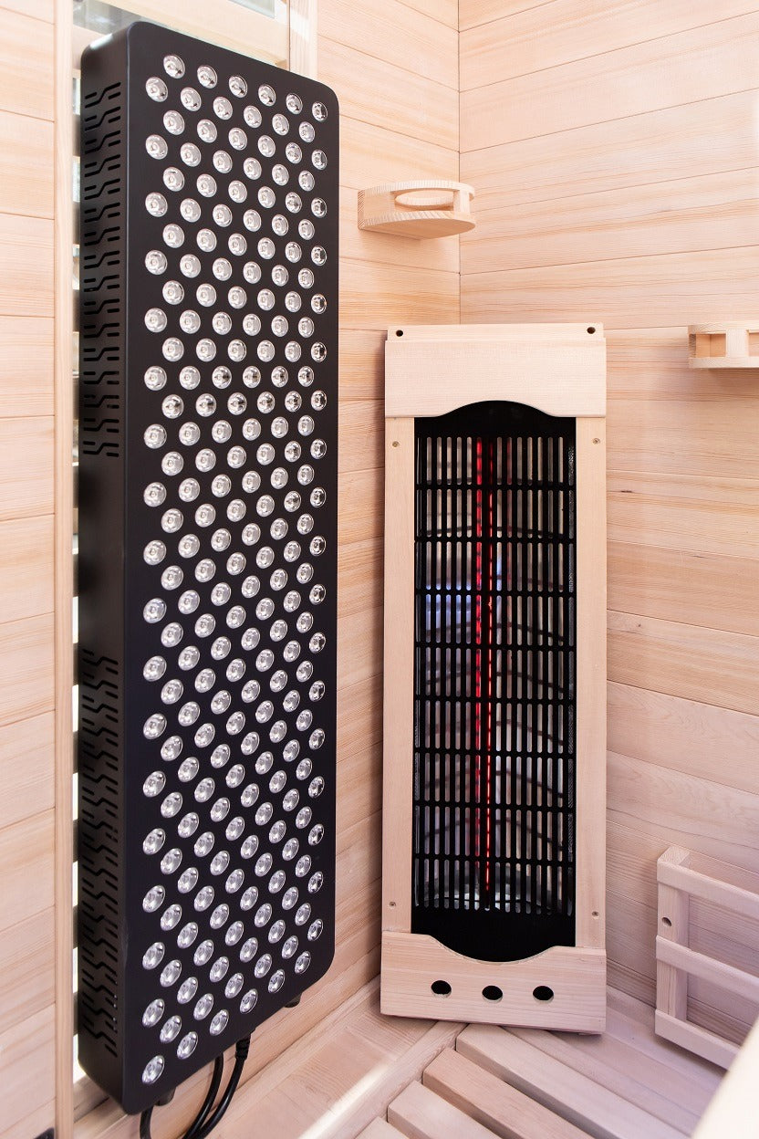 Everest 2-Person Full Spectrum Infrared Sauna with Full-Body Medical-Grade Red Light Therapy & Smart WiFi App Control