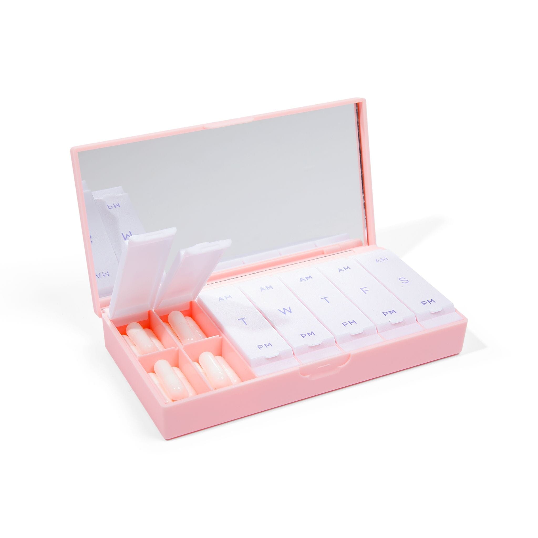 Port & Polish Blush Pink AM/PM Pill Box