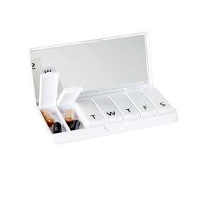 Crisp White Pill Box