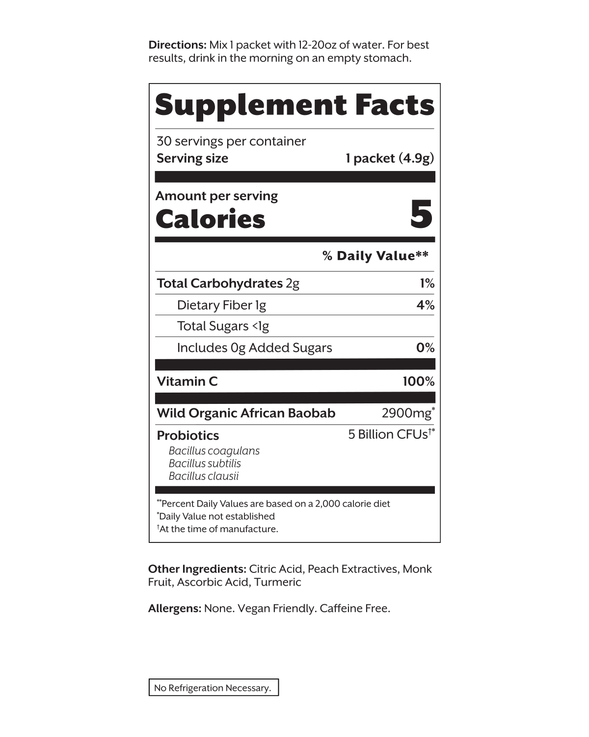 Promix Nutrition White Peach Debloat: Prebiotic + Probiotic