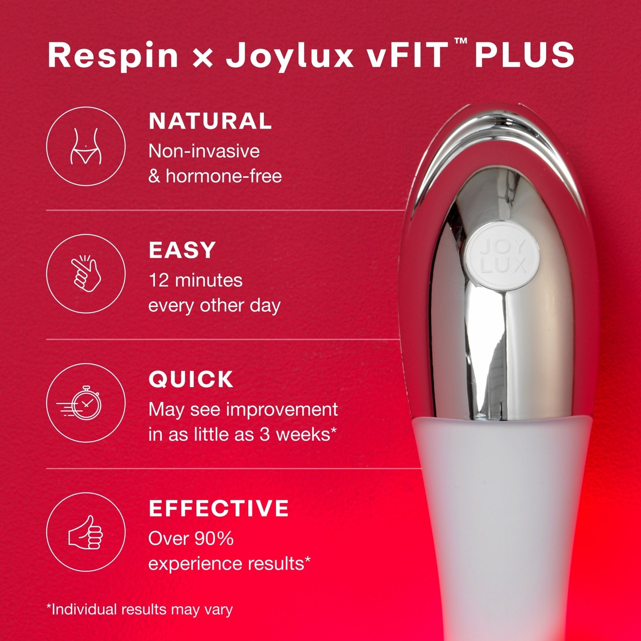 Respin x Joylux vFit® PLUS Red Light Intimate Wellness Device