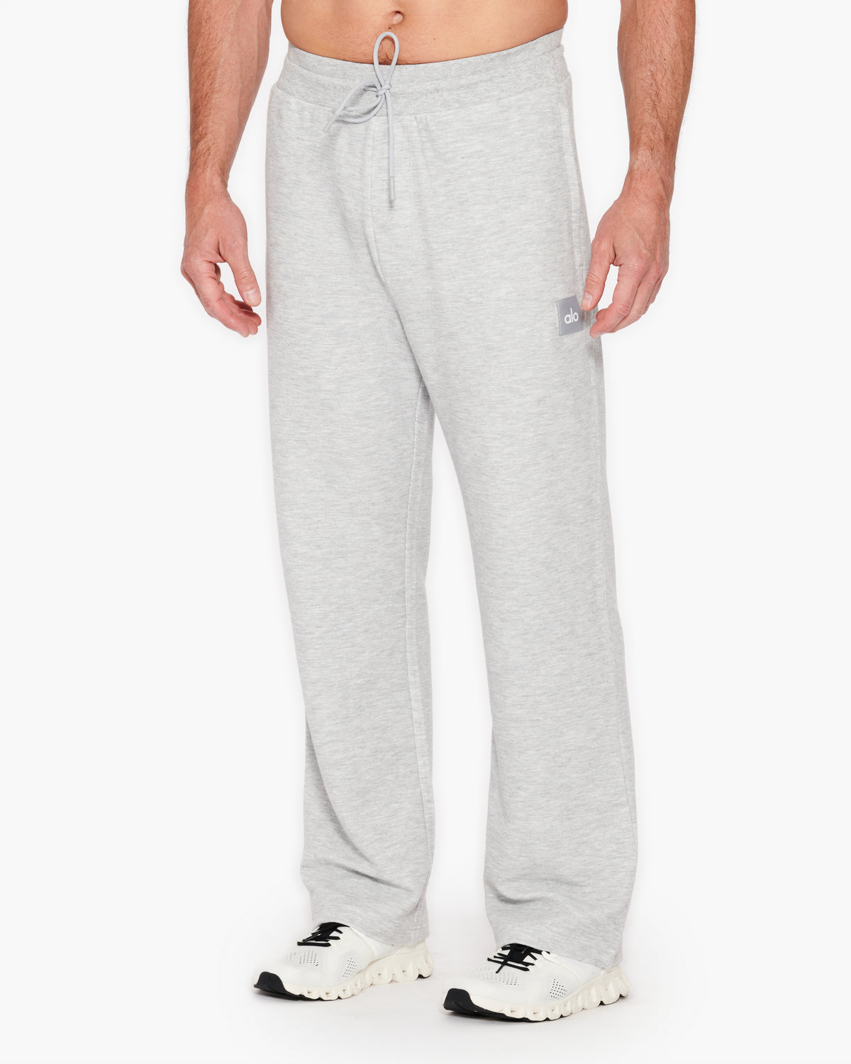 Alo Grey Sweatpants Terry Cloth Cotton XS Drawstring Gray