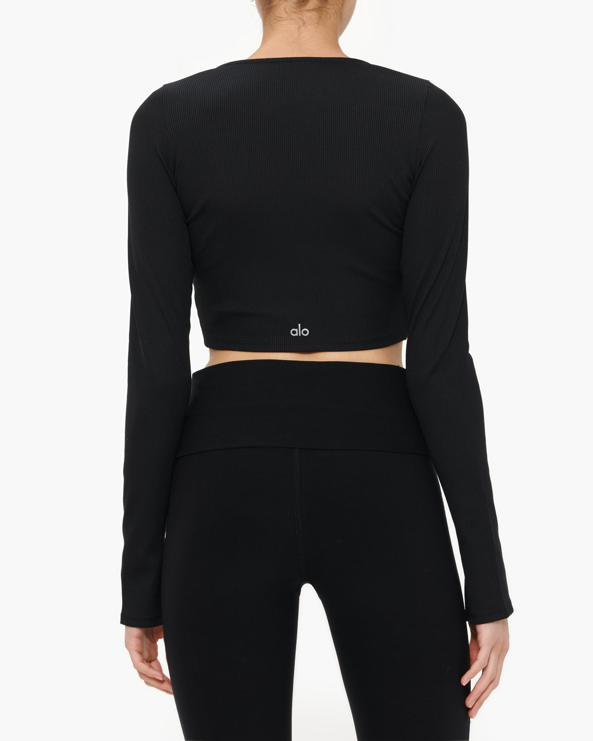 Alosoft Ribbed Show Stopper Long Sleeve Top - Black in 2023