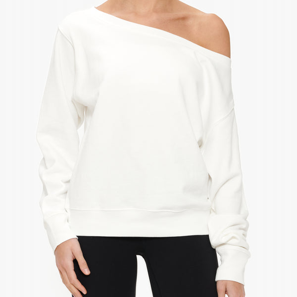 Shoulderless sweatshirt new arrivals