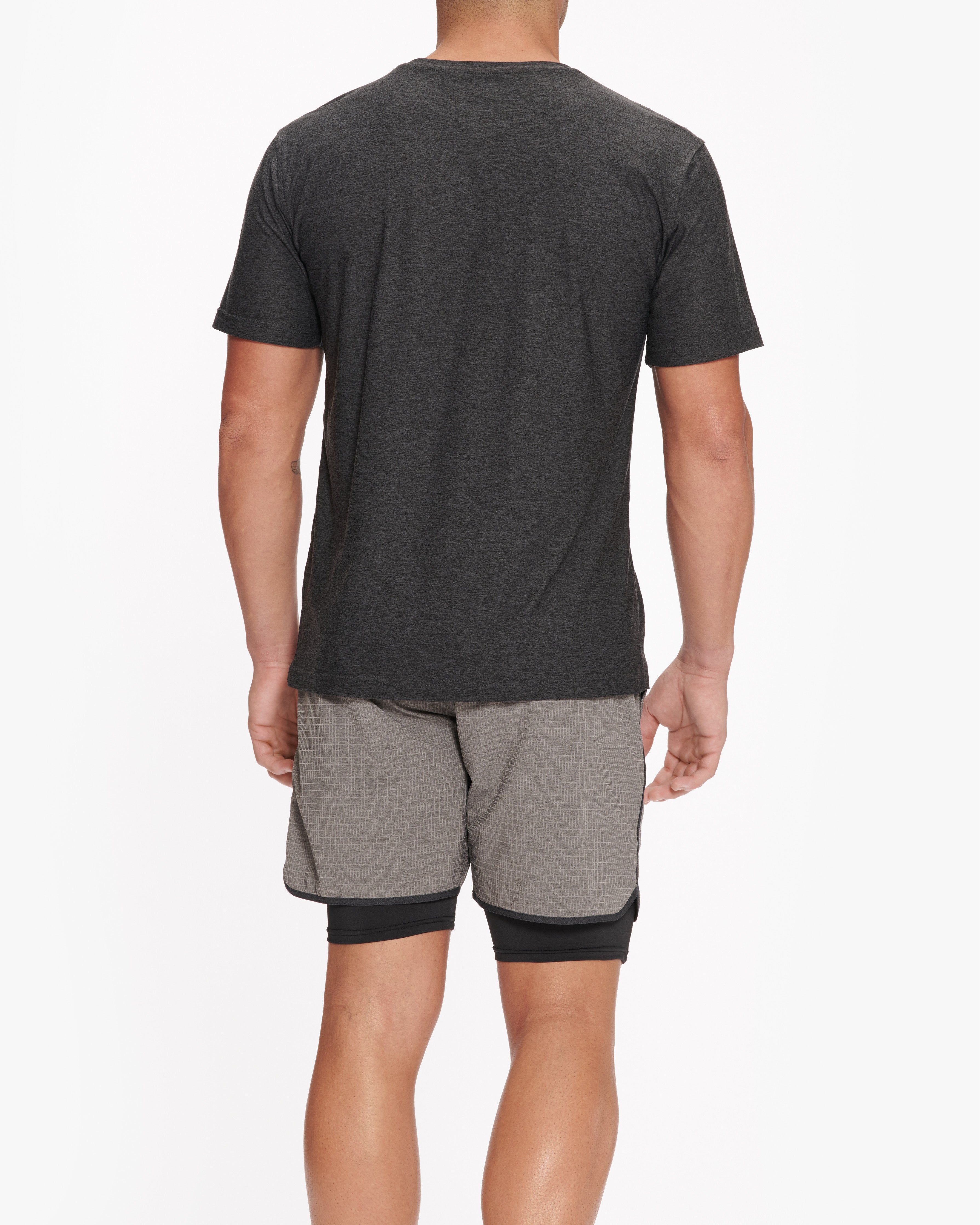 VUORI STRATO TECH TEE CHARCOAL HEATHER